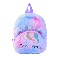 Load image into Gallery viewer, Unicorn Plush Small Schoolbag Gilrs Casual Cartoon Backpack Storage Bag