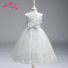 Load image into Gallery viewer, 90-140cm Kids Wedding Event Dresses Princess Performance Lace 3D Flower Embroidered Dress