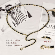 画像をギャラリービューアに読み込む, エレガントな服の薄い金属チェーン装飾ベルト