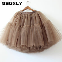 Charger l'image dans la galerie, High Waist Pleated Tulle Skirt Adult Tutu Short Puffy Skirts