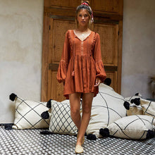 画像をギャラリービューアに読み込む, 特別オファー ボヘミアンスタイル Vネック ショートドレス セクシー プラスサイズ 女性服 カジュアルドレス
