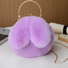 Load image into Gallery viewer, Princess Faux Fur Rabbit Ear Handbag Chain Sling Clutch Bag