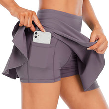 Laden Sie das Bild in den Galerie-Viewer, Badminton Pleated Tennis Skirt Running Gym Skirt Yoga Active Outdoor Golf Mini Skirt
