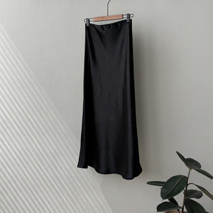 High Waist Satin Maxi Mermaid Skirt