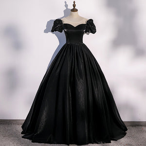 Satin Puff Sleeve Performance Dress