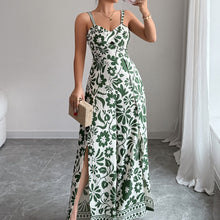 Load image into Gallery viewer, Elegant Twisted Printed Floral Spaghetti Wide Leg Jumpsuit
