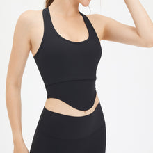 画像をギャラリービューアに読み込む, U Shape Breathable Sporty Rib Gym Singlet Yoga Gym Beauty Back Running Top
