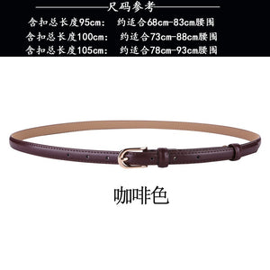 Fashion Black Genuine Leather Thin Dress Blazer Waist Decorative Belt