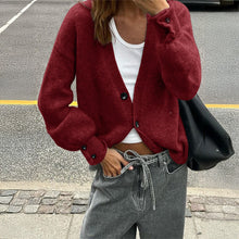 Charger l&#39;image dans la galerie, Button Up Solid Long Sleeve Cardigan
