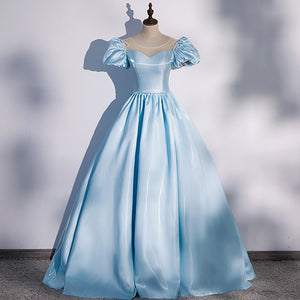 Satin Puff Sleeve Performance Dress