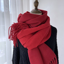Load image into Gallery viewer, Solid Color Tassel Scarf and Poncho
