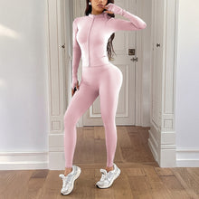 Laden Sie das Bild in den Galerie-Viewer, GYM Yoga Top+Trousers Two Piece Set
