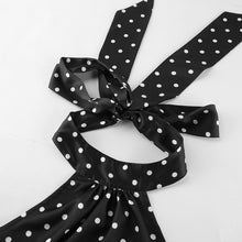 Cargar imagen en el visor de la galería, Acetate Polka Dot Halter Neck Top
