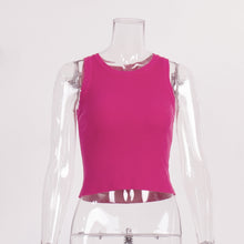 Load image into Gallery viewer, Sleeveless Rib Knit Crop Top
