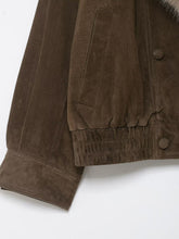 Load image into Gallery viewer, Faux Fur Collar Short Velour Jacket
