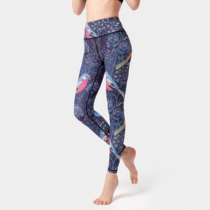 Printed High Waist Yoga Pants Gym Sporty Legging Pants