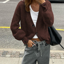 Charger l&#39;image dans la galerie, Button Up Solid Long Sleeve Cardigan
