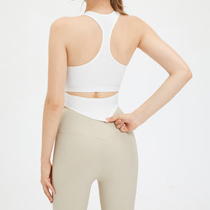 U Shape Breathable Sporty Rib Gym Singlet Yoga Gym Beauty Back Running Top