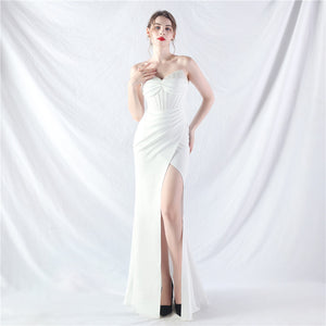 Boning Slim Beaded Shaping Evening Dress
