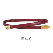 Load image into Gallery viewer, Woman Multicolor Thin Leather Belt
