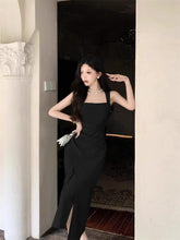Load image into Gallery viewer, Spagetti Square Neck Ruched Midi Dress
