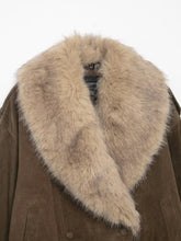 Load image into Gallery viewer, Faux Fur Collar Short Velour Jacket

