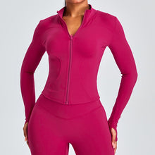画像をギャラリービューアに読み込む, Ladies Long Sleeve Quick Dry Yoga Jacket Running Gym Sporty Jacket
