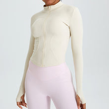 画像をギャラリービューアに読み込む, Ladies Long Sleeve Quick Dry Yoga Jacket Running Gym Sporty Jacket
