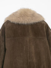 Load image into Gallery viewer, Faux Fur Collar Short Velour Jacket

