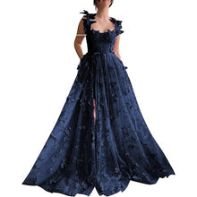 Load image into Gallery viewer, Elegant 3D Embroidery Butterfly Lace Tulle Evening Dress
