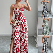 Load image into Gallery viewer, Elegant Twisted Printed Floral Spaghetti Wide Leg Jumpsuit
