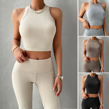 Laden Sie das Bild in den Galerie-Viewer, Sleeveless Sporty Gym Two Piece Set
