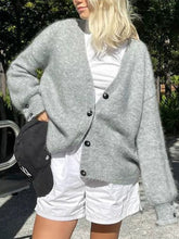 Charger l&#39;image dans la galerie, Button Up Solid Long Sleeve Cardigan
