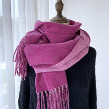 Load image into Gallery viewer, Solid Color Tassel Scarf and Poncho

