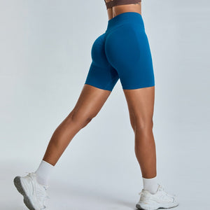 Seamless High Waist Hip Hugger  Sporty Gym Shorts Yoga Shorts