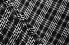 Load image into Gallery viewer, Vintage England Style Plaid Contrast Shirt Collar Bow Tie Long Sleeve Flare Midi Dress

