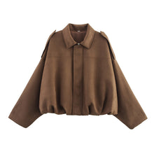 Load image into Gallery viewer, 9-color Casual Velour Turn-down Collar Bomber Jacket
