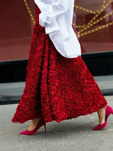 Load image into Gallery viewer, Elastic Waist 3D Floral Event Skirt
