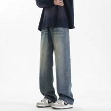 Load image into Gallery viewer, Men&#39;s Wide Leg Vintage Blue Jeans
