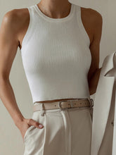 Load image into Gallery viewer, Sleeveless Rib Knit Crop Top
