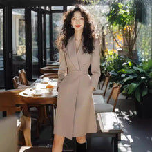 Load image into Gallery viewer, OL Elegant Khaki Blazer Dress
