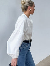 Load image into Gallery viewer, Pure Cotton Long Sleeve Oversized OL Blouse
