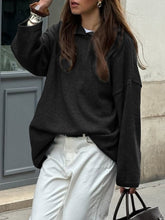 Load image into Gallery viewer, Woman Drop Shoulder Oversized Sweater Hoodie
