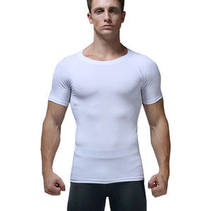 Men's Summer Compressed Quick Dry Basketball Gym Short Sleeve T shirts