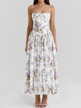 Charger l&#39;image dans la galerie, Printed Floral Slim Flare Maxi Dress
