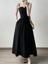 画像をギャラリービューアに読み込む, Ruched Spaghetti Smocked A Line Maxi Dress
