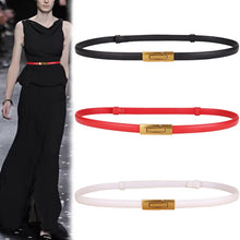 Load image into Gallery viewer, Woman Multicolor Thin Leather Belt
