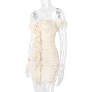 Frilled Halter Neck Mini Bodycon