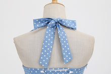 Load image into Gallery viewer, Vintage Polka Dot Halter Neck Backless Tie Slim Flare Dress
