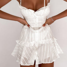 画像をギャラリービューアに読み込む, White Spaghetti Pure Cotton Mini Dress
